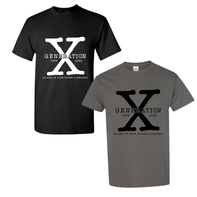 Gen X Colors Shirt, Generation X Shirt, Raised on Hose Water and Neglect Shirt
