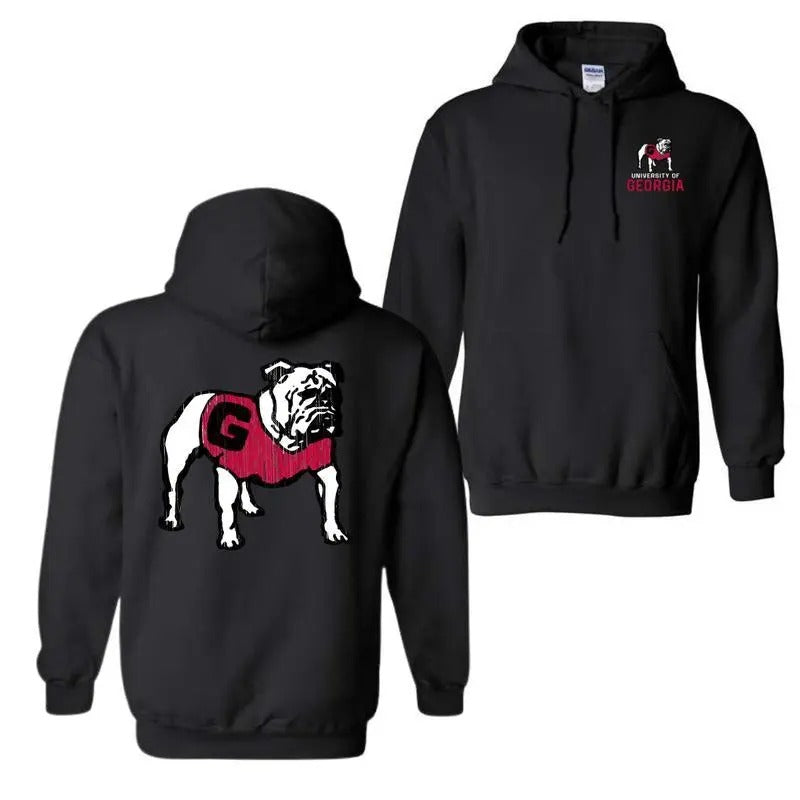 Georgia Bulldogs Vintage Logo Hoodie, For Men And Women