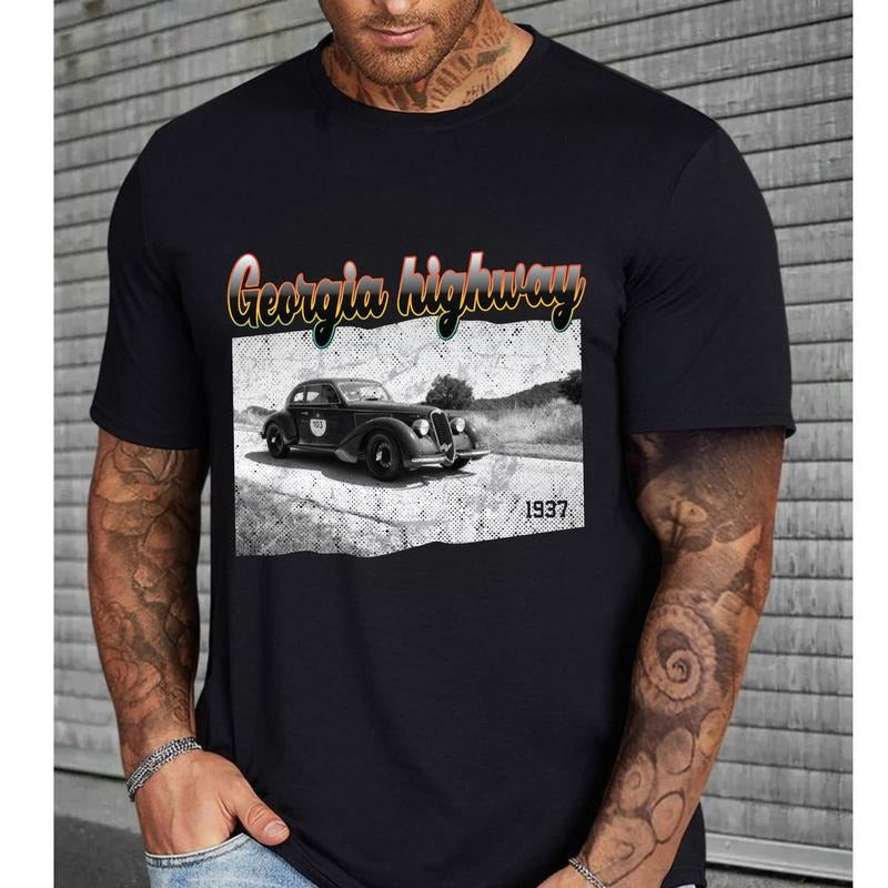 Georgia Highway 1937 T-Shirt Retro Graphic Tee for Road Trip Lovers,Georgia Love, Georgia Shirt, Highway 1937 Shirt, Georgia Tee