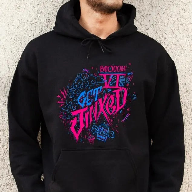 Get Jinxed Sweatshirt, Arcane Jinx Shirt, Gamer T-Shirt, Piltover Shirt, Undercity Shirt, Unisex Softstyle Sweater, Get Jinxed T-Shirt