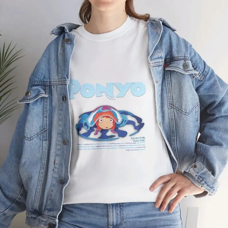 Ghibli Ponyo Cute T-Shirt, Ponyo T-Shirt, Ghibli Shirt, Anime Tee, Ghibli Apparel, Anime Merch