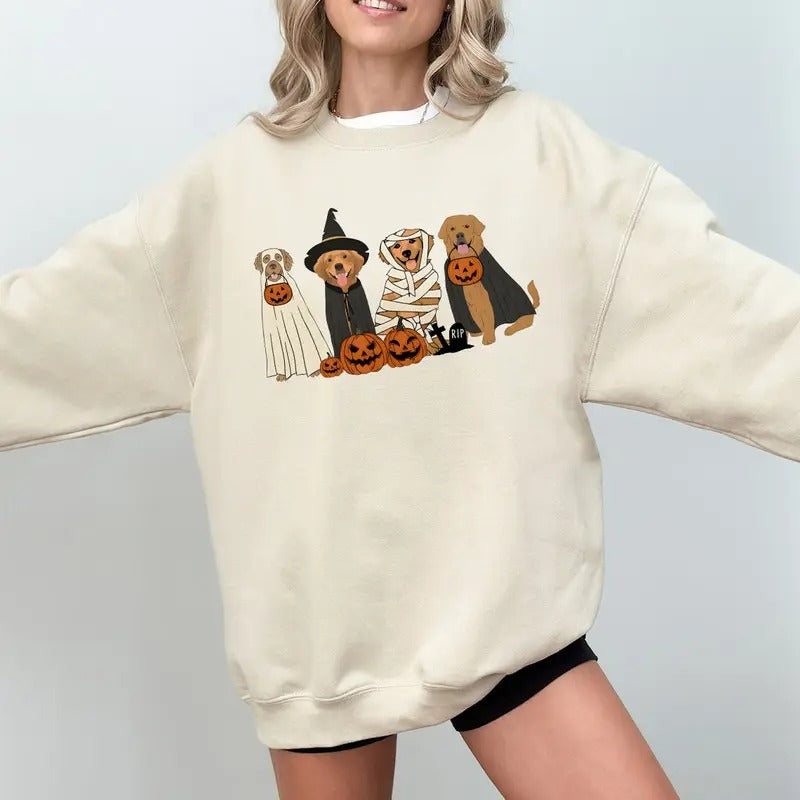 Ghost Dogs Sweatshirt, Ghost Dogs Halloween Sweater, Halloween Dog Sweatshirt, Halloween Sweatshirt, Ghost Sweatshirt, Ghost Dog Shirt, Dog Lover Shirt, Pumpkin Halloween Sweatshirt, Fall Halloween Gift Shirt