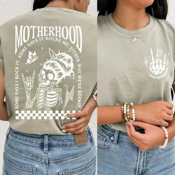 Giftifymama Motherhood Sometimes I Rock It Sometimes It Rocks Me Nursing T-shirt Casual Cotton Nursing Tops
