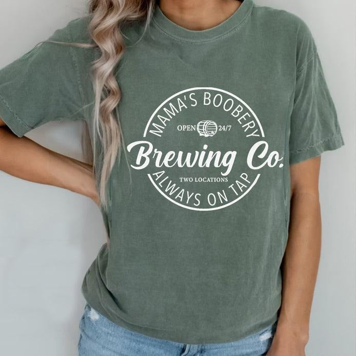 Giftifymama Women Maternity Shirt Breastfeeding Nursing Friendly Zip Tshirt Mama's Boobery Always On Tap Tops Casual Clothes