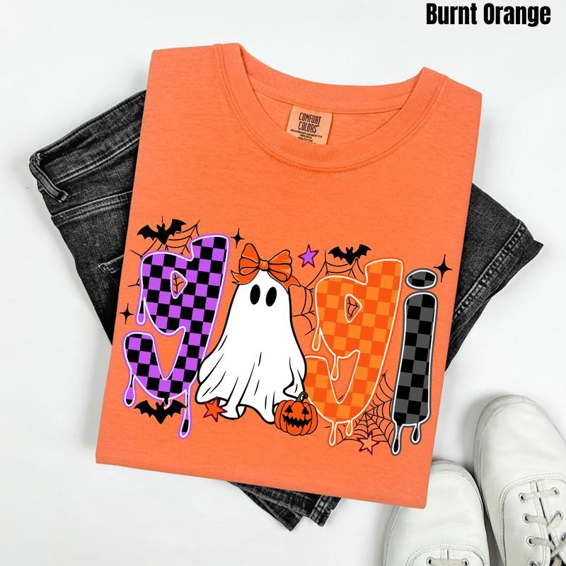 Gigi Ghostly Checkered Comfort Colors T-Shirt 'NLB'