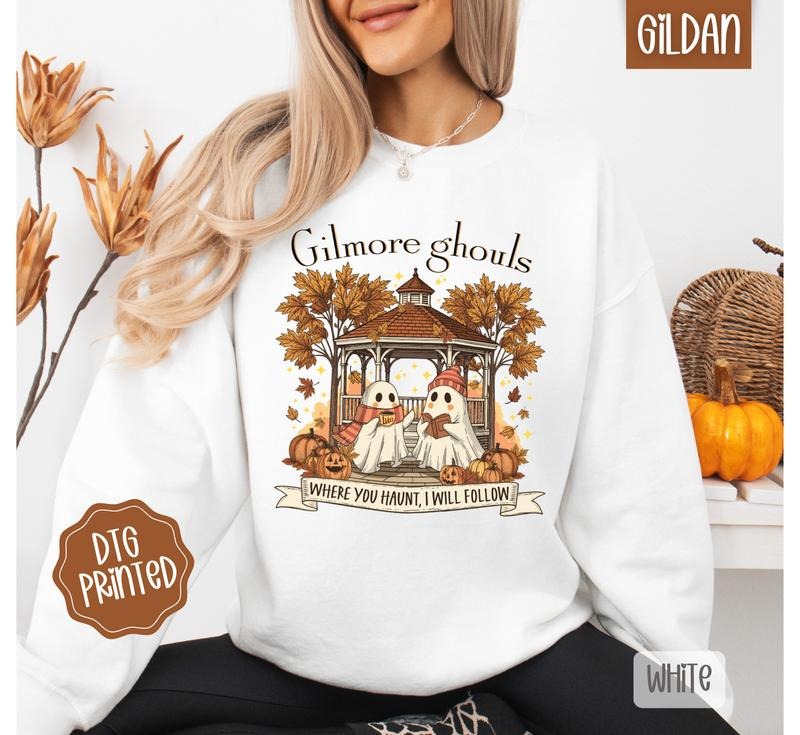 Gilmore Ghouls Sweatshirt, Trendy Women's Autumn Crewneck