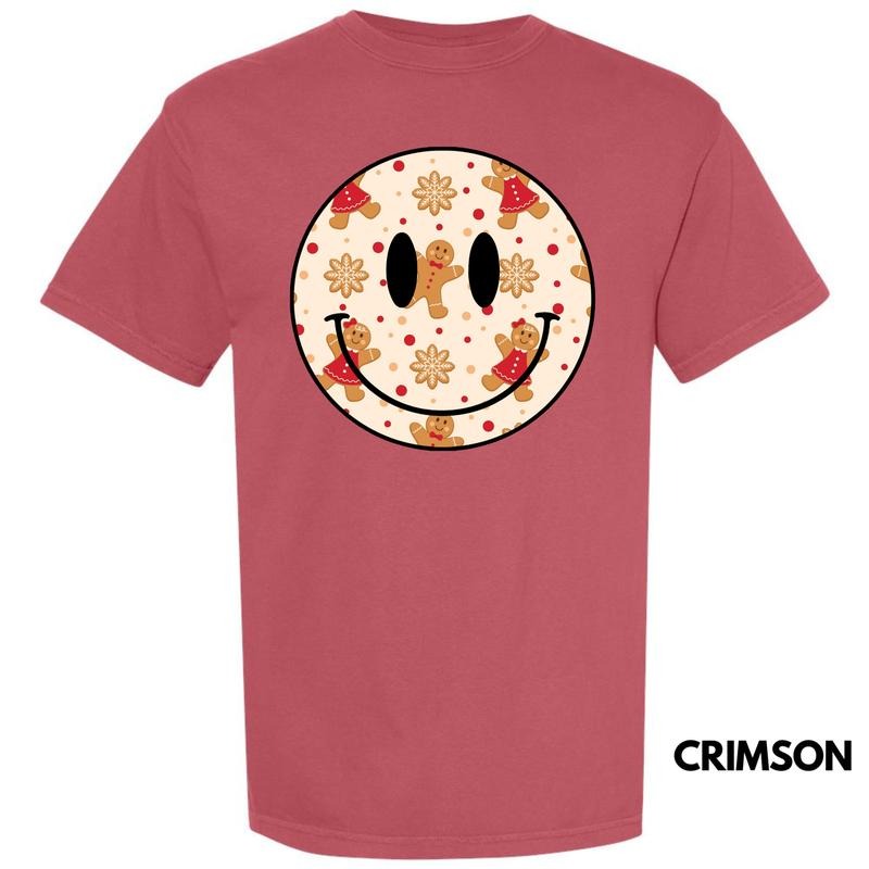 Gingerbread Happy Face Comfort Colors T-Shirt 'NLB'