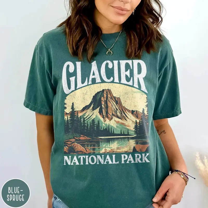 Glacier National Park Shirt, Glacier Shirt, Glacier Gift, Montana Shirt, Rocky Mountains Shirt Top Womenswear Underwear Comfort