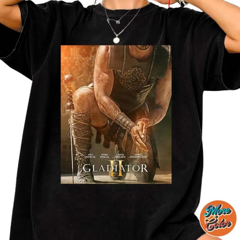 Gladiator II Prepare To Be Entertained Fan Gifts Shirts, Cotton Unisex T-shirt, Crew Neck, Size S- 3XL, Menswear Top, Womenswear Top Underwear Streetwear