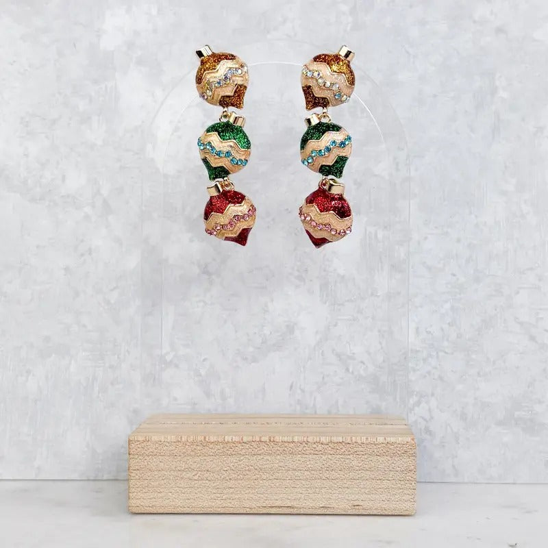 Glam Ornament Trio Earrings