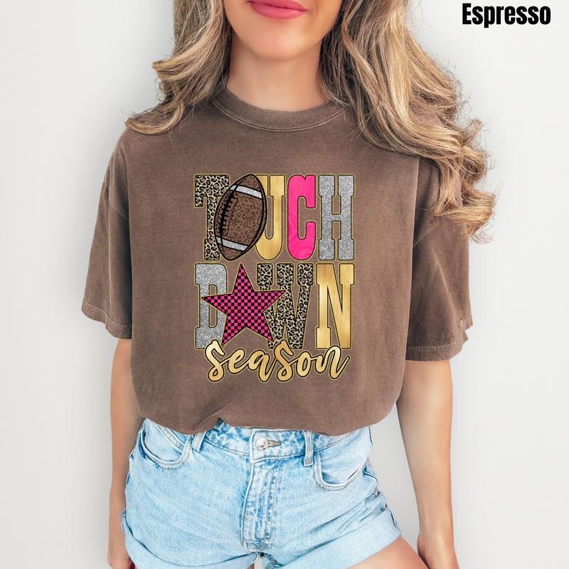 Glam Touchdown Season Comfort Colors T-Shirt 'NLB'