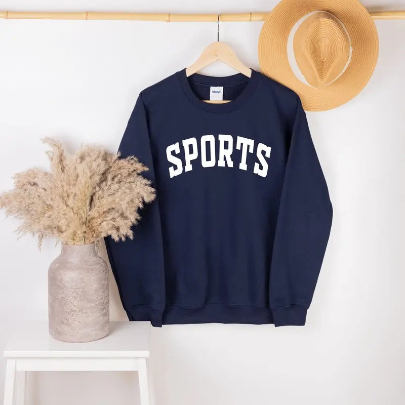 Go Sports Crewneck Sweatshirt, Funny College Tee Shirt, Football Sweatshirt, Game Time Game Day Shirt, Funny College, Baseball Shirt