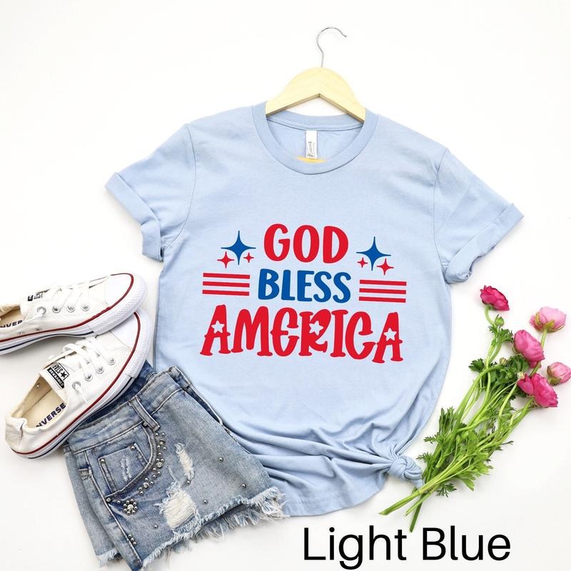 God Bless America Shirt 4th Of July Tshirt Patriotic Shirt Independence Day Tee America Shirt Usa Shirt Fourth Of July Shirt Usa Tee