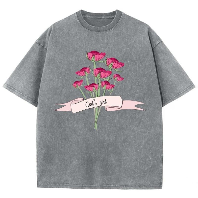 God's Girl Unisex Washed T-Shirt, Christian Jesus t shirts, Vintage 90s Graphic Tee Gift