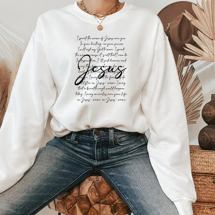 God shirt, I Speak The Name Of Jesus Tee, Pray Shirt, Christian Shirt, Bible Verse Shirt, Faith Shirt