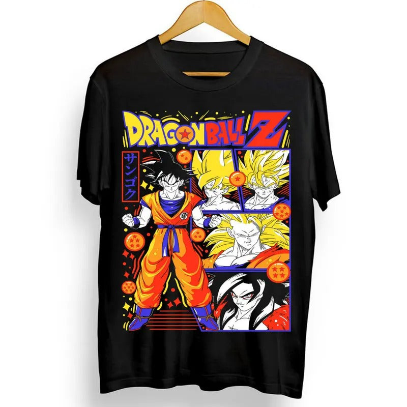 Goku T-Shirt Dragon Ball Z Goku Super Saiyan Japanese Anime Shirt Tee All Size