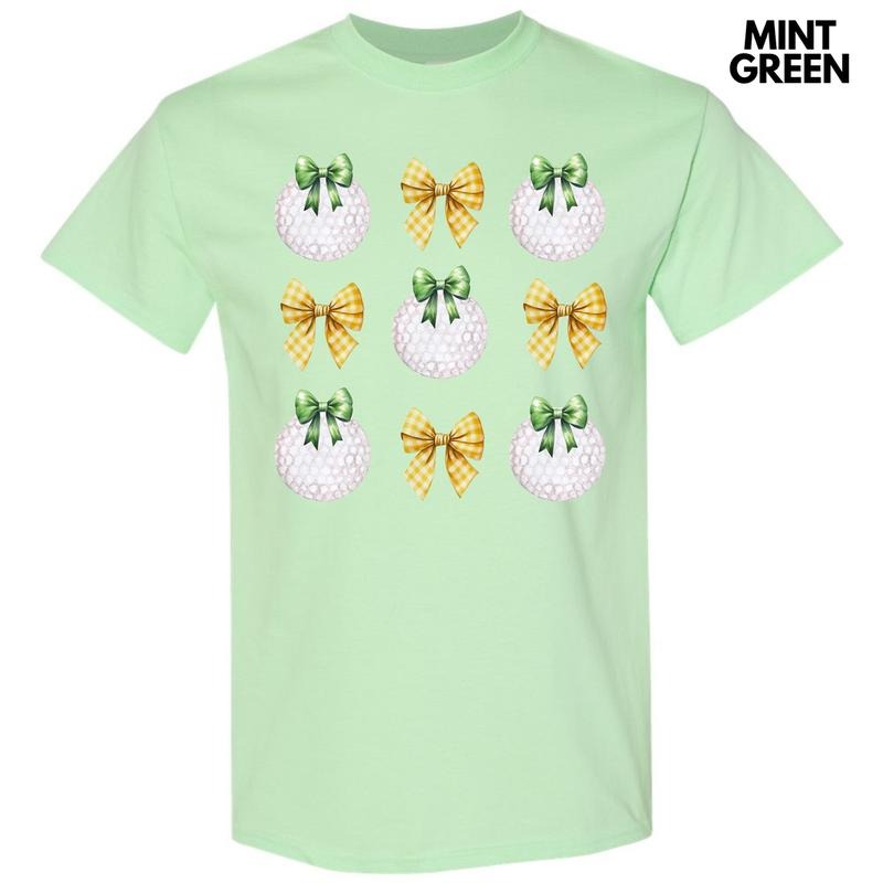 Golf Plaid Bow Collage Gildan Short Sleeve T-Shirt 'NLB'