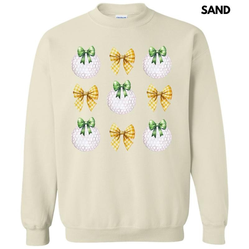 Golf Plaid Bow Collage Sweatshirt 'NLB'