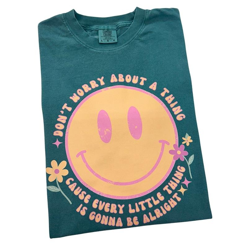 Gonna Be Alright Happy Face Comfort Colors T-Shirt 'NLB'