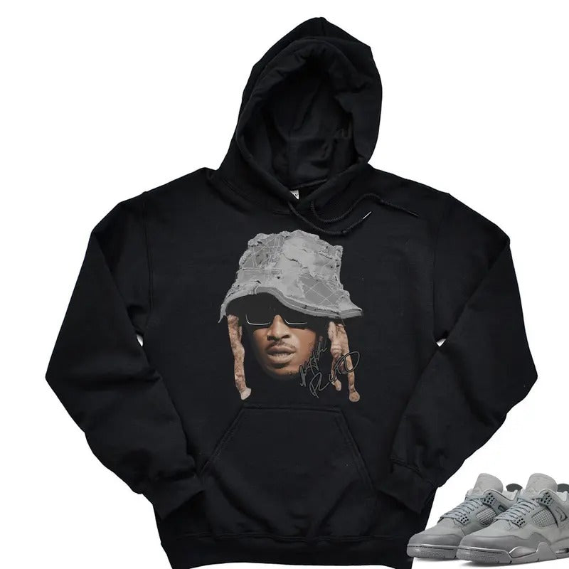 Graphic Future 4s Retro Wet Cement Sneakers Outfits Y2k Tops Streetwear Hoodie Pullover For Fan