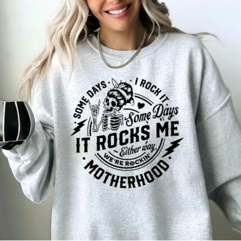 Gray Sweatshirt Motherhood - Women's Top Hoodie & Sweater for Comfortable Stylish Layering Fit Womenswear