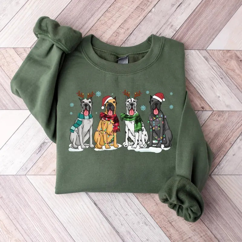 Great Dane Christmas Sweatshirt, Christmas Dog Shirt, Great Dane Shirt, Great Dane Mom Shirt, Dog Lover Shirt, Holiday Sweater, Xmas gift