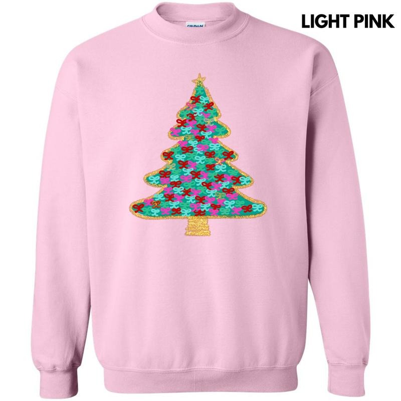Green Bushel Of Bows Christmas Tree Sweatshirt 'NLB'