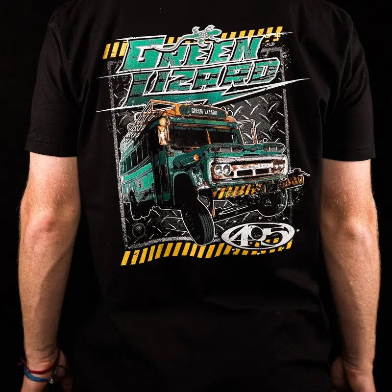 Green Lizard Prison Bus - Tshirt Cotton Crewneck