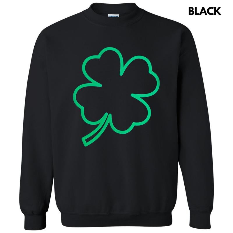 Green Puff Shamrock Sweatshirt