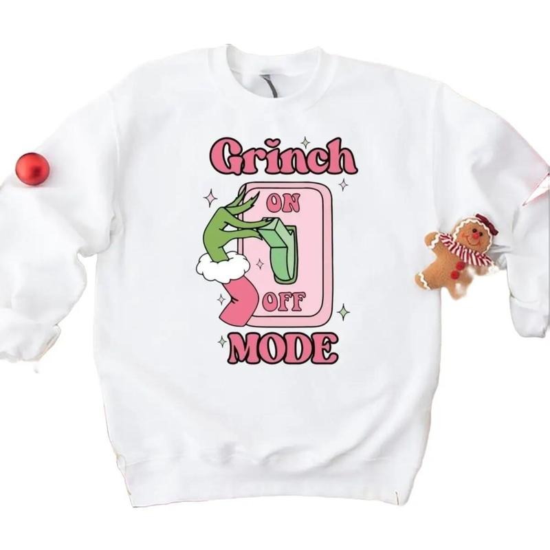 Grinch Mode Sweatshirt, Womens Christmas Crewneck