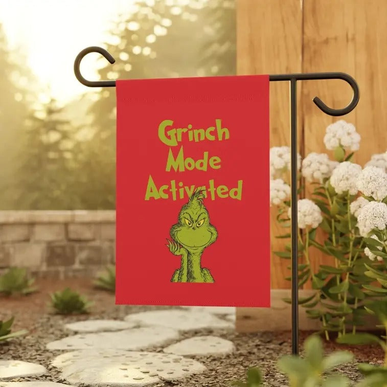 Grinchhh Garden Christmas Flag