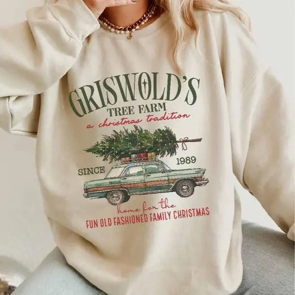 Griswold's Christmas Tree Farm Sweatshirt, Christmas Shirt, Christmas Tree, Griswold's Shirt, For Men, For Women