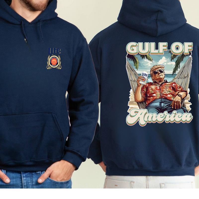 Gulf Of America Trump Miller Lite Shirt Gulf Beach Shirt Sweatshirt Hoodie, All Seasons Outfit