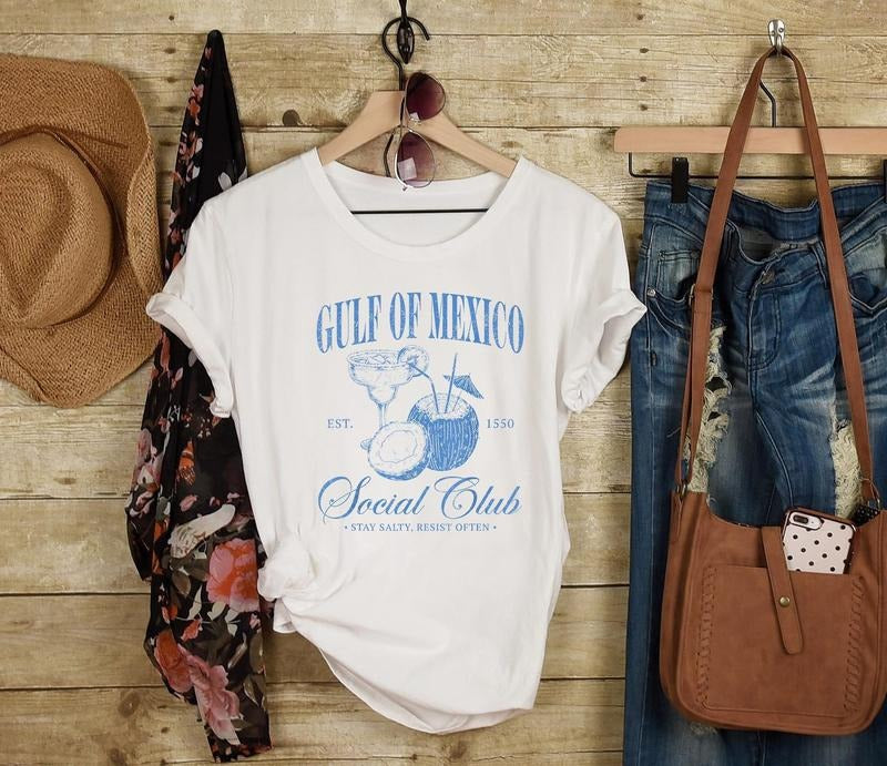 Gulf of Mexico Shirt, Gulf Social Club Tee, Gulf Est 1550 Tee, Stay Salty Tshirt, Resist Often Tee, Gulf Beach Shirt, Florida Beach Tee