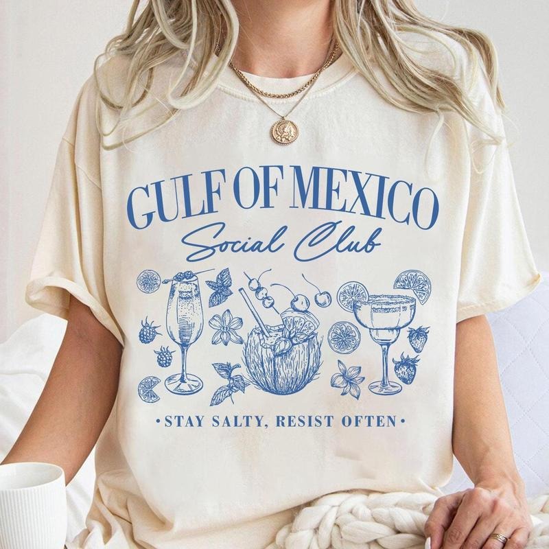Gulf of Mexico Social Club Shirt, Tee Shirt Gift for Democrat, Fuck Trump Progressive Liberal Funny Political Tee