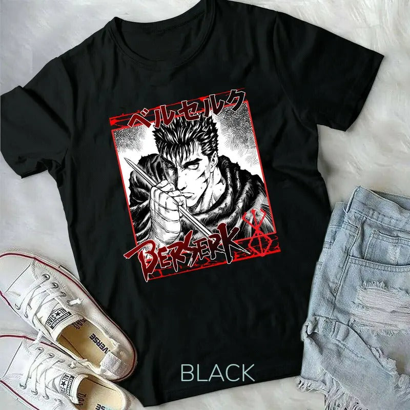 Guts Berserk, Anime Inspired ,Berserk,Anime Gift,Berserk,new UNISEX T-Shirt,cheap graphic tees Menswear Top