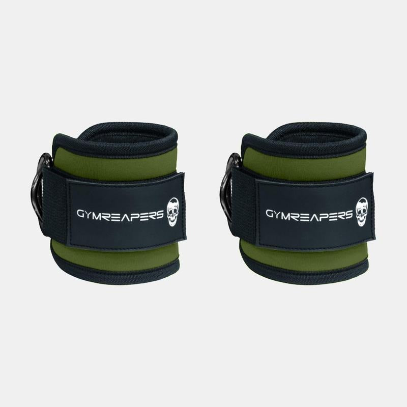 Gymreapers Fitness Ankle Straps - Green (Pair) for Resistance Training and Muscle Sculpting
