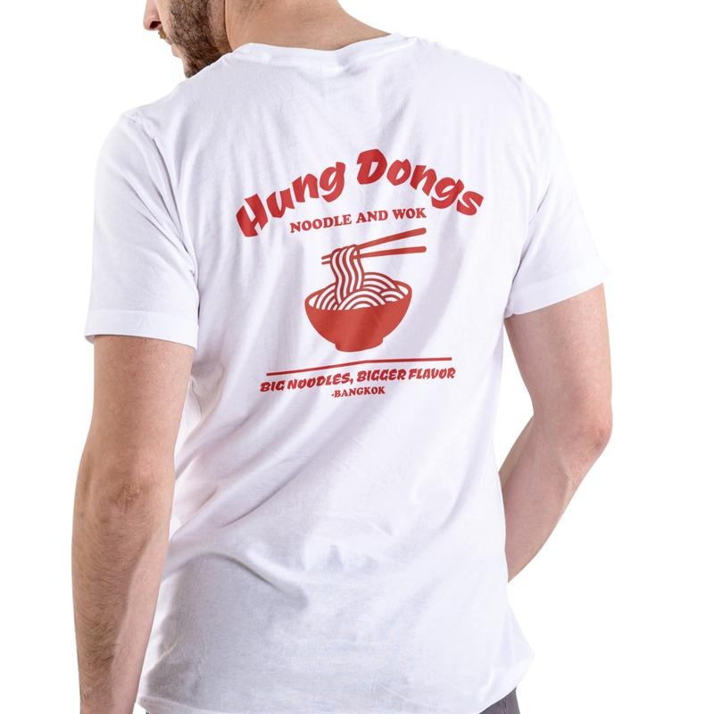 HUNG DONGS NOODLE AND WOK T Shirt, Unisex Cotton graphic t shirt