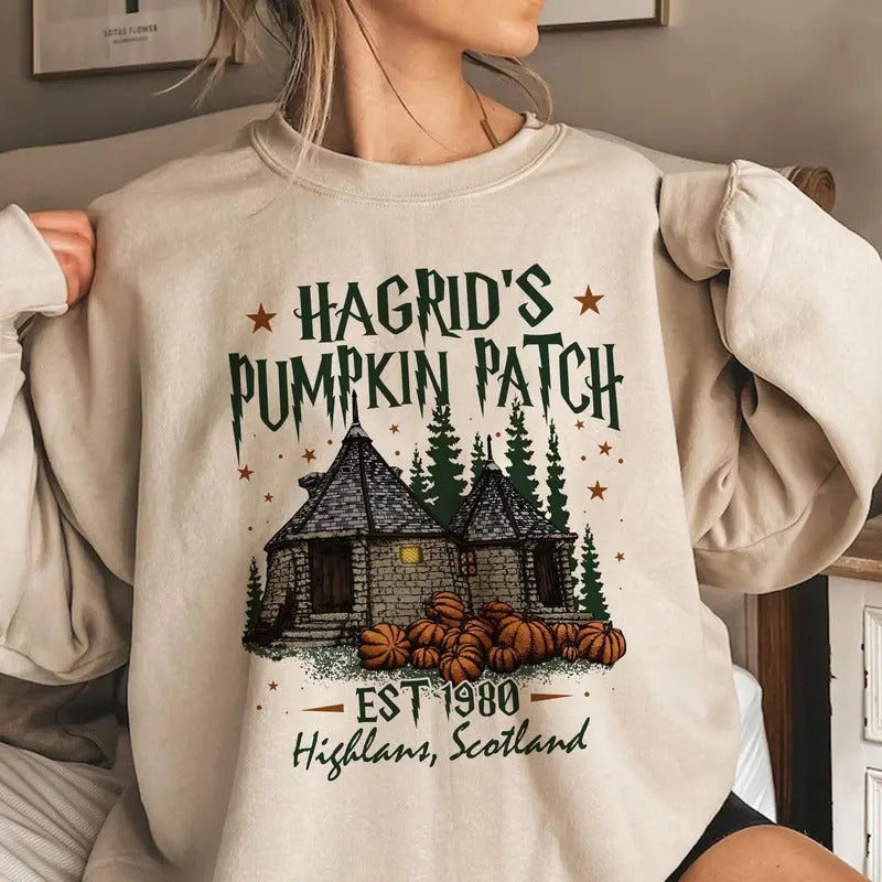 Hagrid's Pumpkin Farm Sweatshirt, Fall Pumpkin Shirt, Pumpkin Season, Potterhead Fan Gift, Pumpkin Halloween