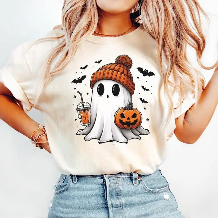 Halloween Ghost Shirt, Cute Ghost Shirt, Womens Halloween Shirt, Cute Fall Shirt, Spooky Season Shirt, Gift For Halloween
