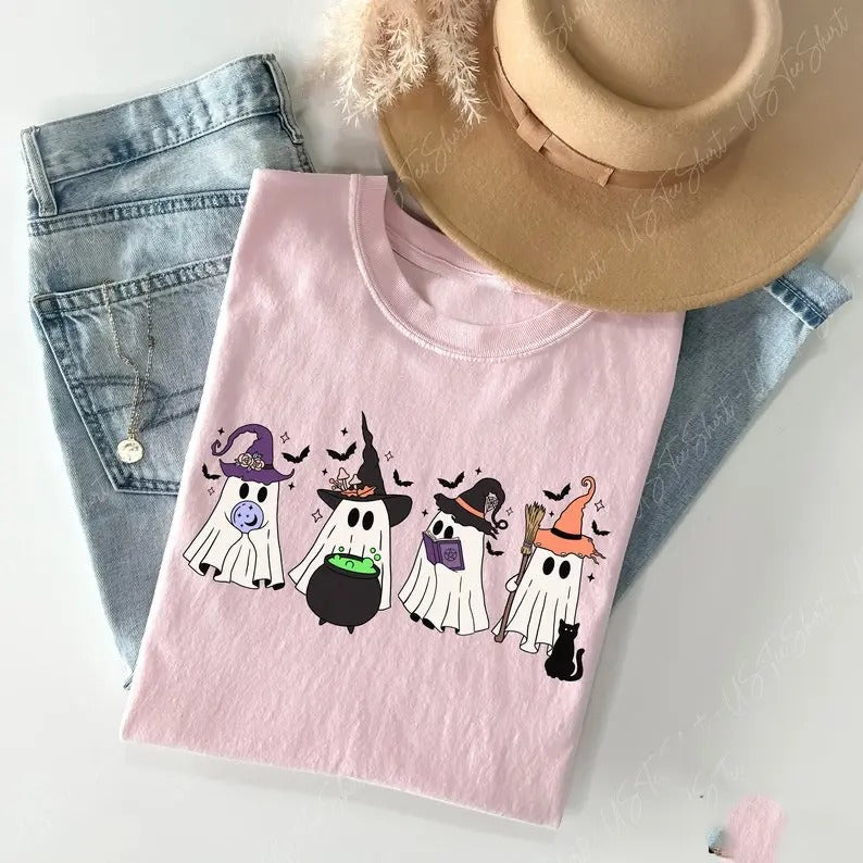 Halloween Ghost Shirt, Cute Ghost Shirt, Womens Halloween Shirt, Spooky Season Shirt, Halloween Party, Gift For Halloween