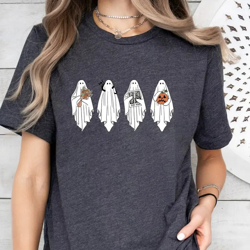 Halloween Ghost Shirt, Retro Halloween Shirt, Cute Ghost Shirt, Spooky Season, Halloween Shirt For Women, Halloween Shirt