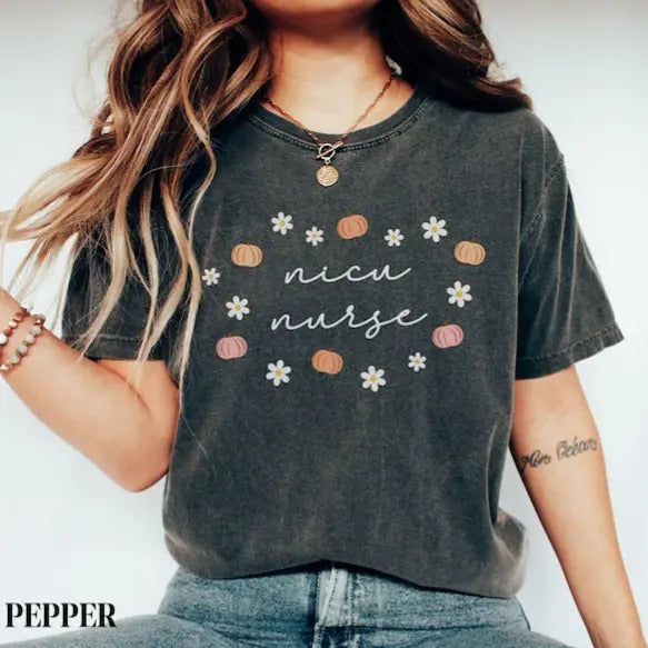 Halloween Shirt, NICU Nurse Halloween Tshirt, Halloween Nurse Shirt, Neonatal ICU Nurse T-shirt, Minimalist Nicu Fall Shirt