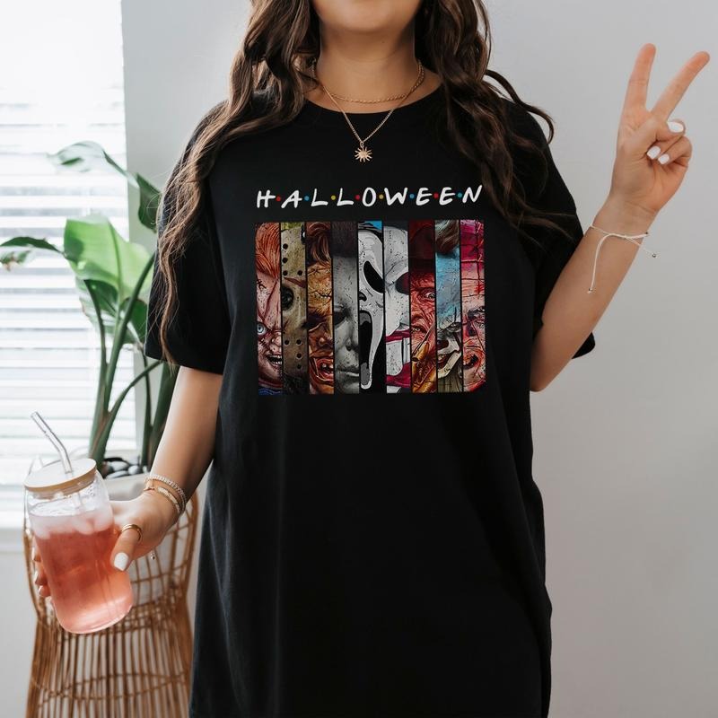 Halloween Team T Shirt Pennywise Jason Voorhees Michael Myers Fan T Shirt It Movie Shirt Halloween Party Shirt