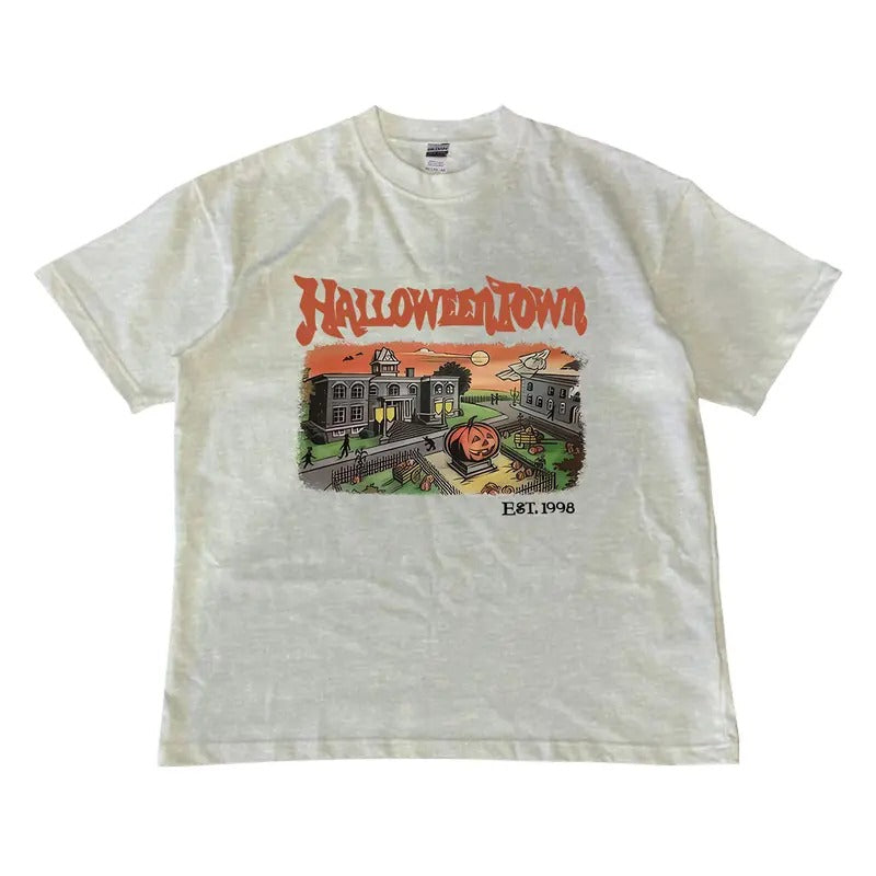Halloweentown Est 1998 T-Shirt, Halloween T-shirt, Crewneck T-shirt MW Unisex Shirt Menswear Top