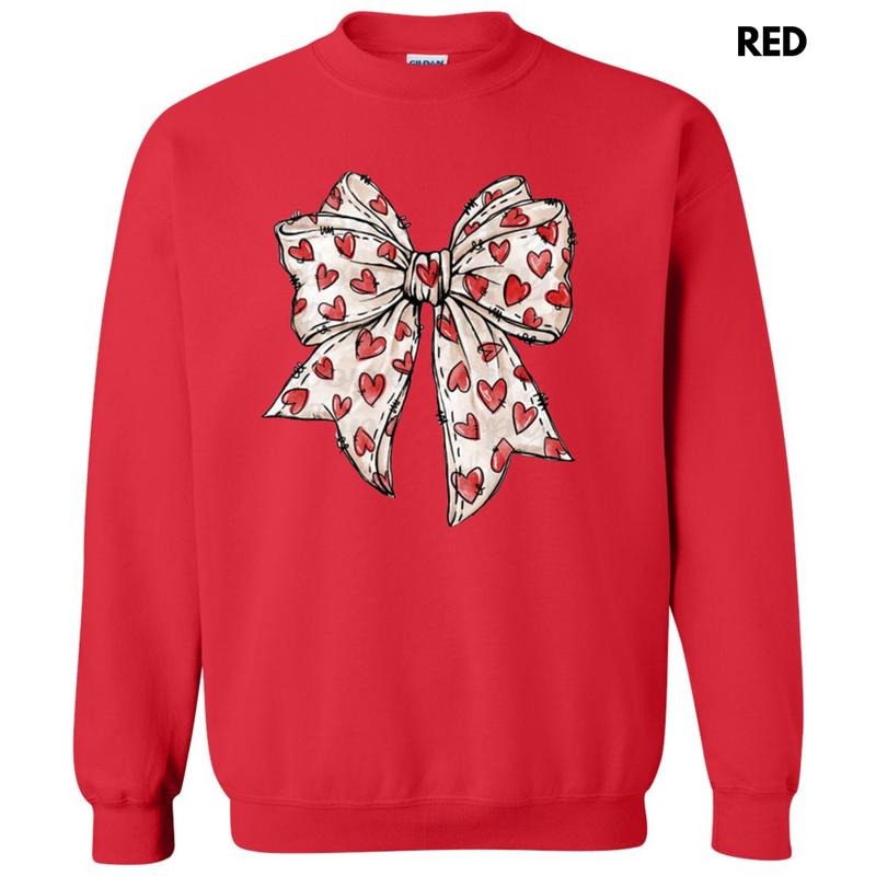 Hand Drawn Heart Bow Sweatshirt 'NLB'