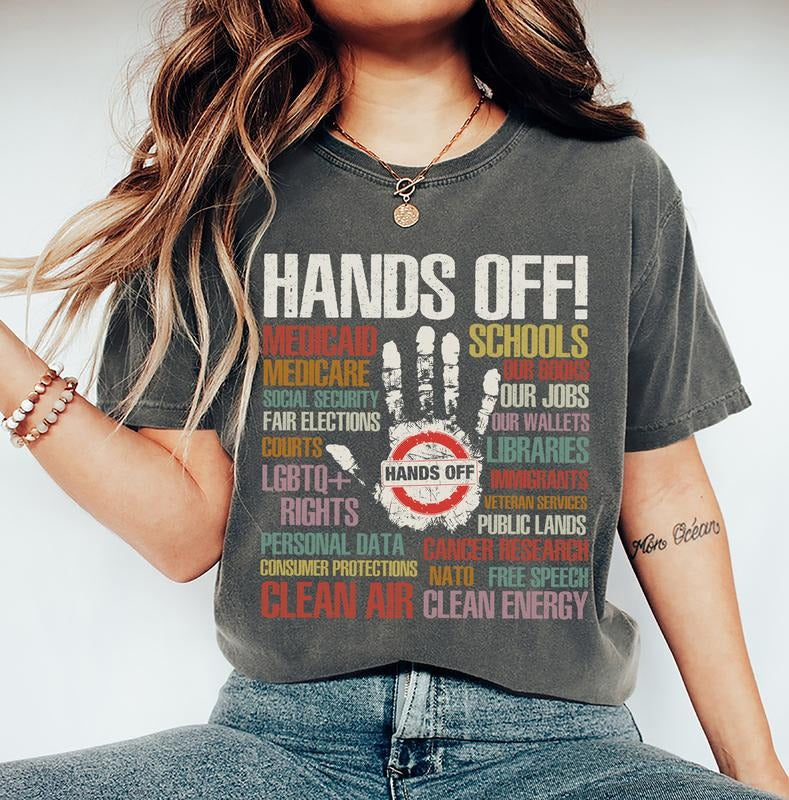 Hands Off Shirt, Hands Off Rally, Hands Off Protest Shirt, Political Activism Shirt, Resist Shirt, Hands Off Social Security Tee