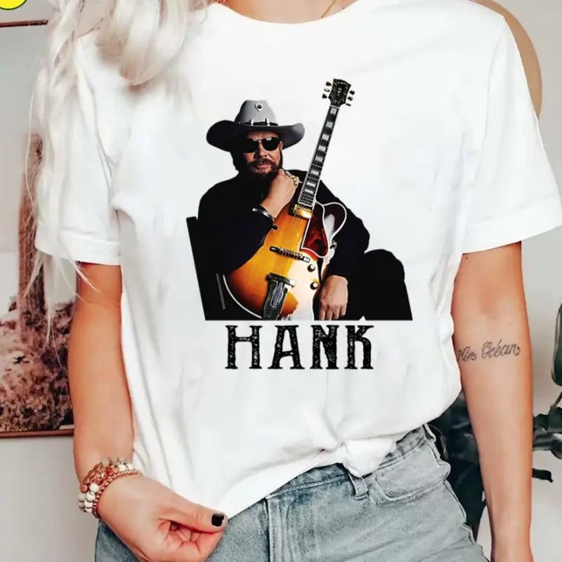 Hank Williams Jr Holding His Guitar T-shirt