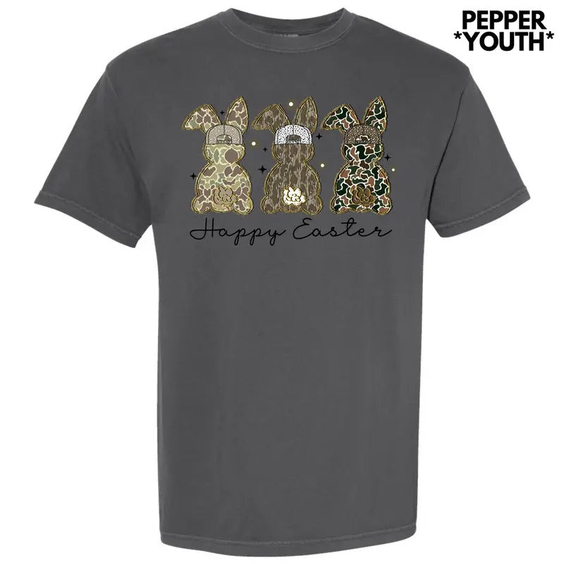 *** Happy Camo Easter Comfort Colors T-Shirt (Youth) 'NLB'