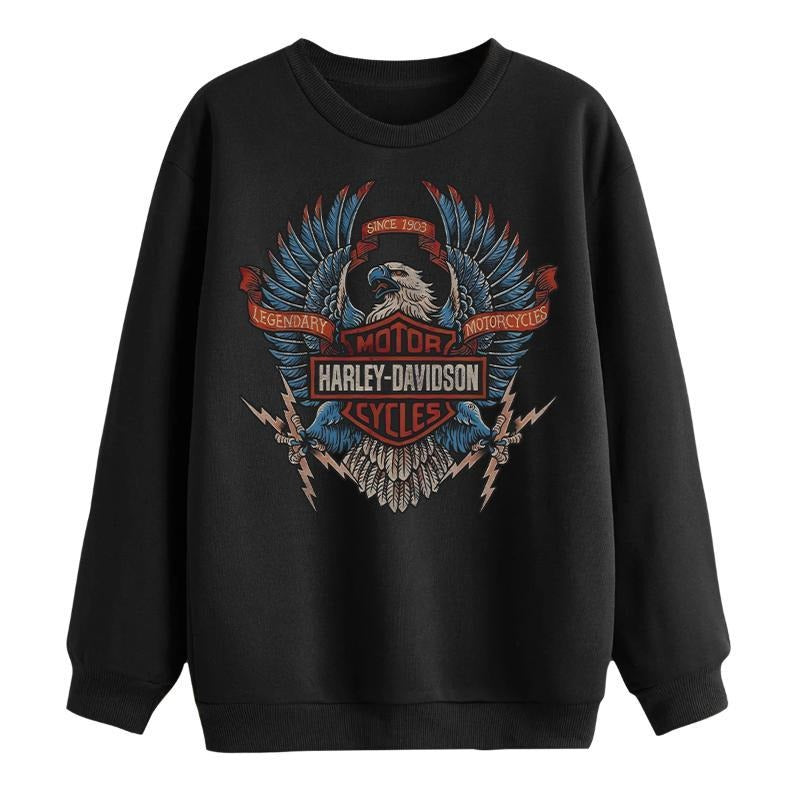 Harly-davids0n Sweatshirt, Electric Vintage 90s Graphic Style Sweatshirt, Unisex Sweatshirt, Motorcycle Tee, 2024 Outfits, trend